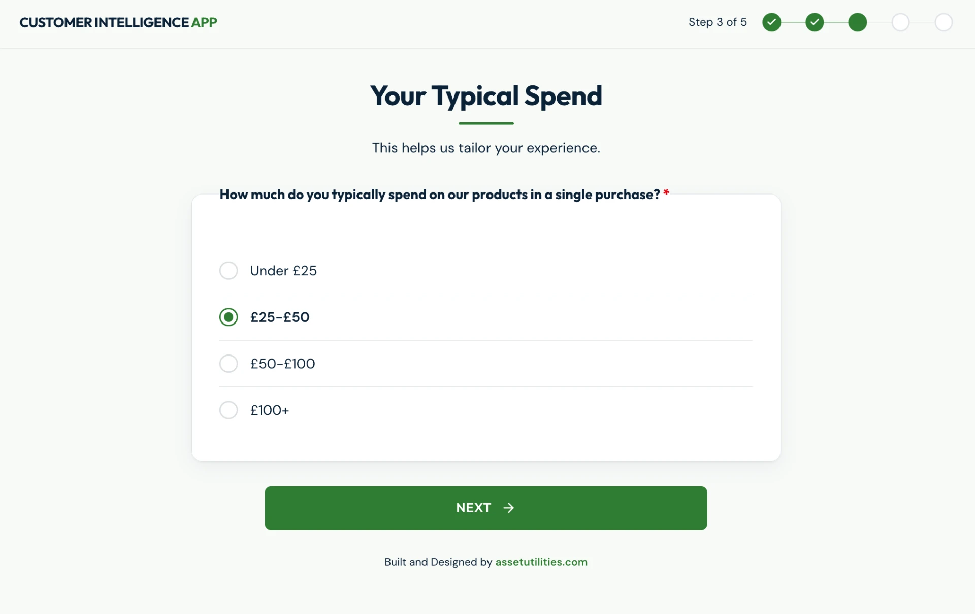 Step 3 is defining their spending power.